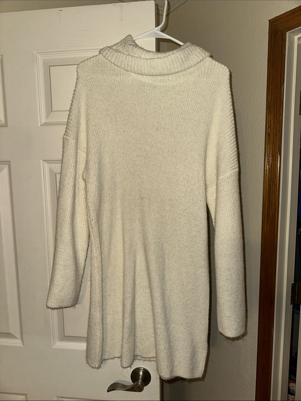Abercrombie & Fitch Cream Turtleneck Sweater Dress